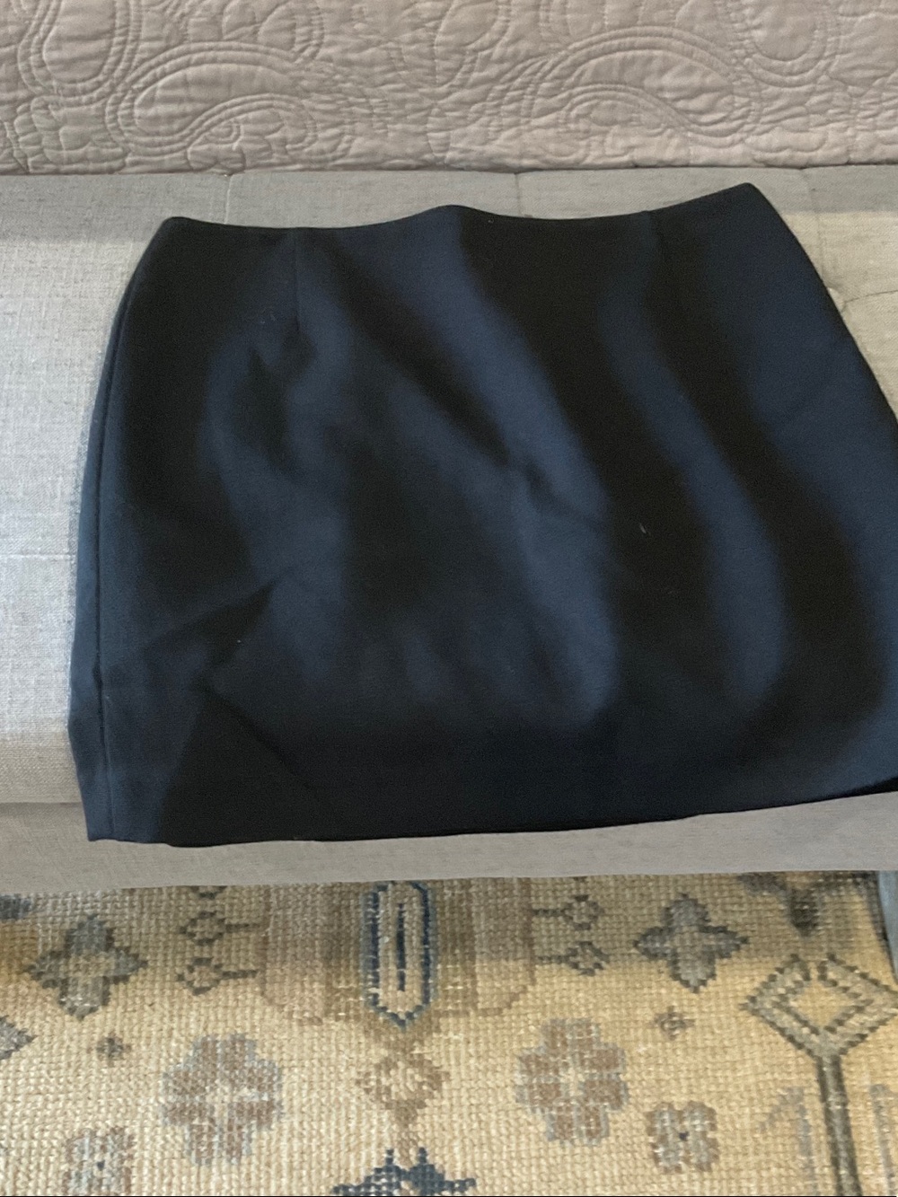 Tahari Black Mini Skirt with Clean Silhouette